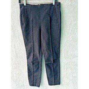 Byron Lars Beauty Mark Textured Snake Skin Skinny Pants size 6 Black Heavy